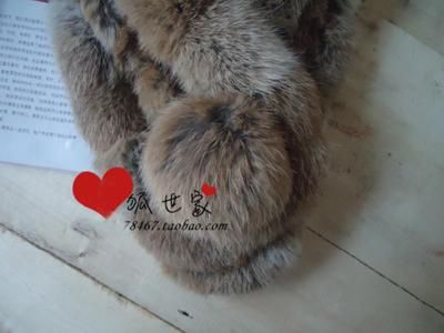 NEW Genuine Rabbit Fur Thick Neck Warmer Earmuff  