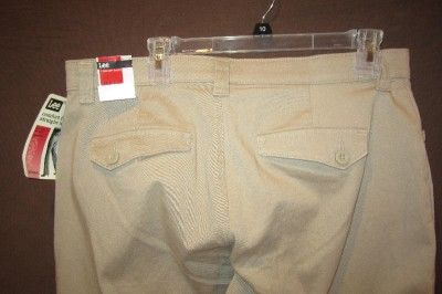 Lee new 14P Short Petite Khakis Chinos Comfort Fit Straight Leg 