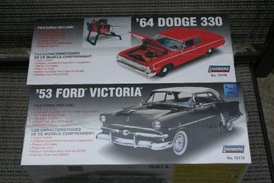 Lot of Lindberg model 1953 Ford Victoria 1964 Dodge 330 1/25  