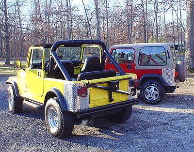 JEEP CJ7 YJ BODY ARMOR CORNER GUARD W/FREE ENTRY GUARDS  