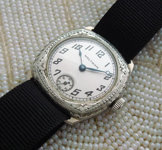 Intricate and Original Ladies Waltham Wire Lug Wristwatch Circa 1929 