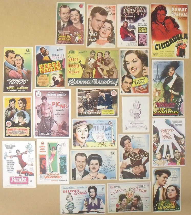 OS54 ROSALIND RUSSELL 22 ORIG MINI POSTER HERALD SPAIN  