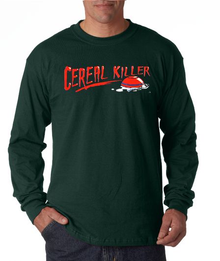 Serial Cereal Killer Funny Long Sleeve Tee Shirt  