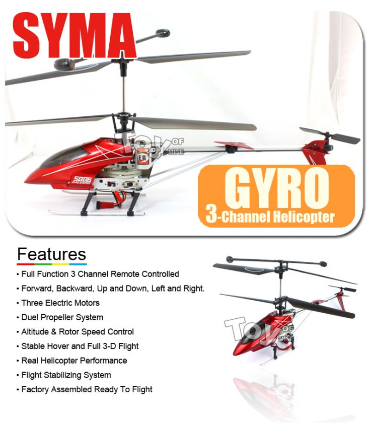 SYMA S006G 3ch RC remote control Rft radio BIG helicopter toy gift for 
