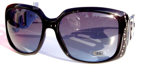 Womens DG Eyewear Sunglasses Rhinestones POPULAR Black  