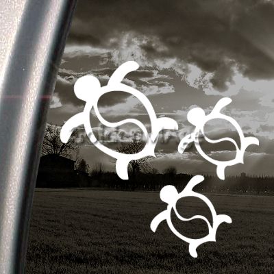 Family Honu Sea Turtle Decal Truck Window Sticker  