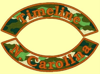 Embroidered Rocker Name Patch Custom Camouflage Army  