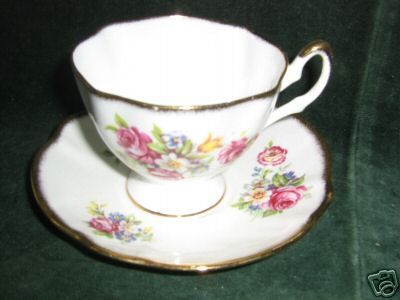 SALISBURY   ENGLISH BOUQUET   CUP & SAUCER  