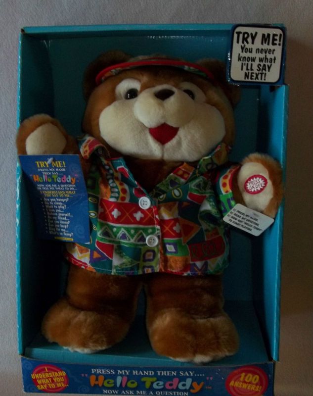 HELLO TEDDY INTERACTIVE TALKING BEAR BY DAN DEE NIB  