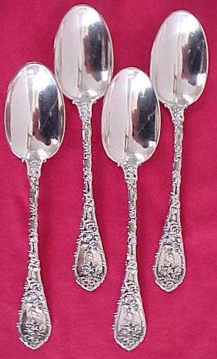 OLD Durgin DAUPHIN Sterling Silver DESSERT SPOONS  