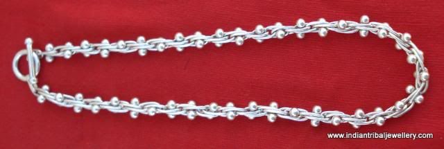 ethnic sterling silver chain necklace rajasthan handmad  