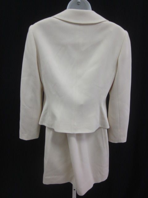 RICKIE FREEMAN TERI JON Cream Blazer Skirt Suit Sz 6  