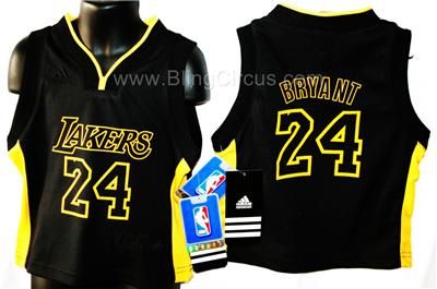 LA Lakers Kobe Bryant Black Kids Jersey Sizes 4,5,6,7  
