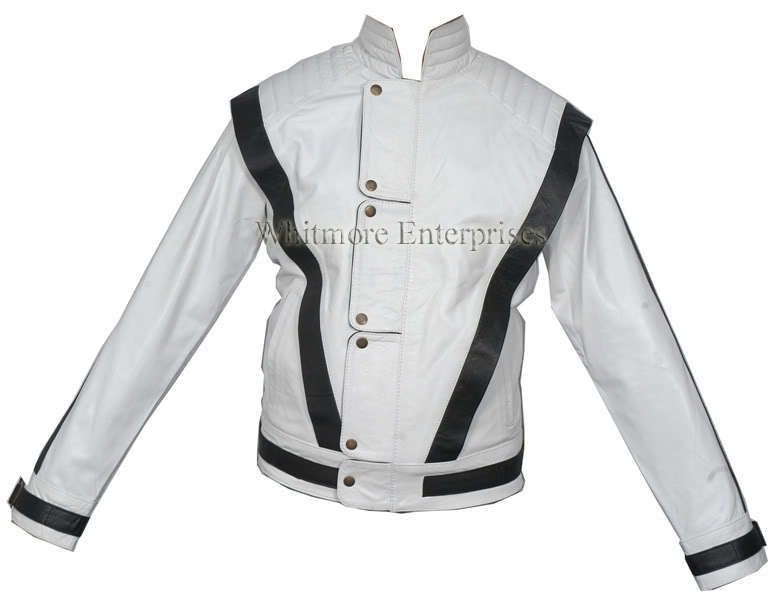 Michael Jackson THRILLER White Faux Stylish Leather Jacket   All Sizes 