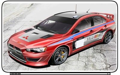 Cars Mitsubishi Lancer Laptop Netbook Skin Decal Cover  