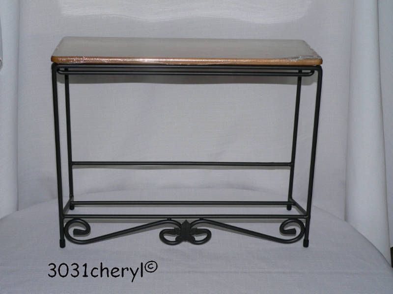 LONGABERGER WROUGHT IRON MEDIA RACK w/SHELF WB   NIB  