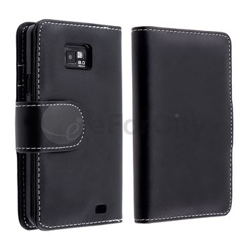   Leather Wallet Skin Case Cover For Samsung Galaxy S2 2 II i9100  