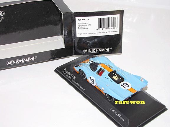 GULF Porsche 917K 2nd WINNER LeMans 71 Minichamps 1/43  