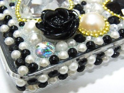 Bling Crystal Flower Heart Case Cover for iPhone 4 4G 4S BH US  