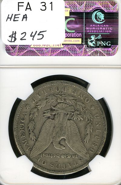 1880 CC NGC F 12 MORGAN SILVER DOLLAR S$1 FA31  