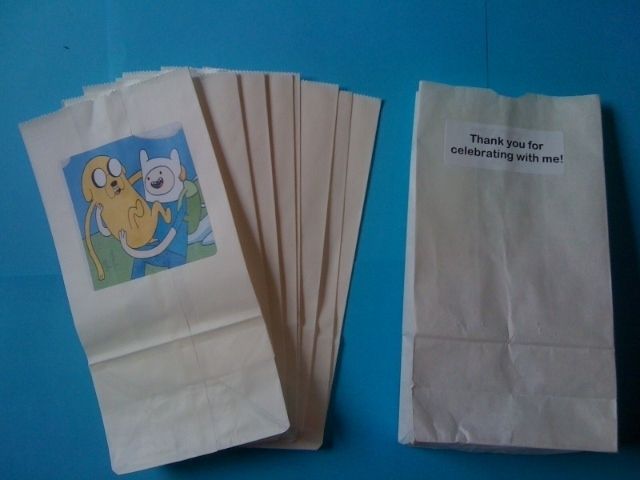 12 Adventure Time Jake and Finn Favor Loot Bags  