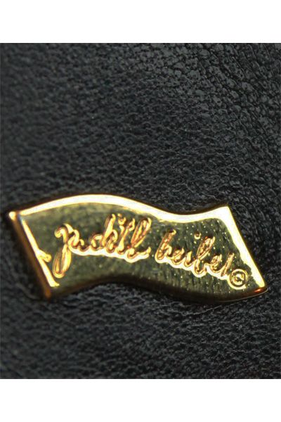 GORGEOUS JUDITH LEIBER Vintage Black Reptile Cabochon Wallet & Coin 