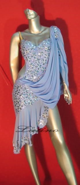 LATIN SALSA(BALLROOM) COMPETITION DRESS SIZE L (VL29)  