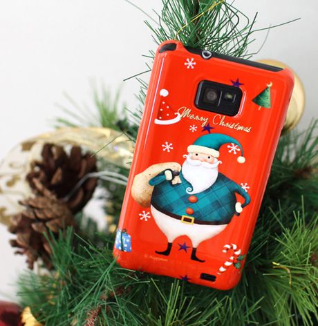 Santa Claus1(i9100)HAPPYMORI Korean cute case cover for Galaxy S2 