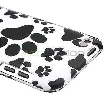   Paw Rubber Hard Case Cover+LCD Film for iPod Touch 4th Gen 4 G  