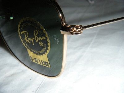 Ray Ban RB 3136 001 Caravan Aviator Gold Green 58mm 805289003472 