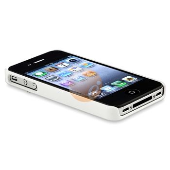 Hard Case w/ Chrome Hole+Snap on Cover For iPhone 4 G 4S Verizon AT 