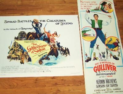   MORE 2 Orig HARRYHAUSEN SCI FI US Movie Posters GREAT TITLES  