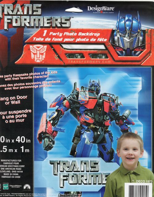 Transformers Birthday Party Decoration   Photo Backdrop Optimus Prime