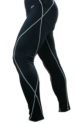 TAKE FIVE Compression Sports Skin Long Tights Pants BK  