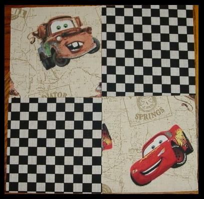 40 4 DISNEY CARS ROAD RALLY Fabric Squares Kit NEW   