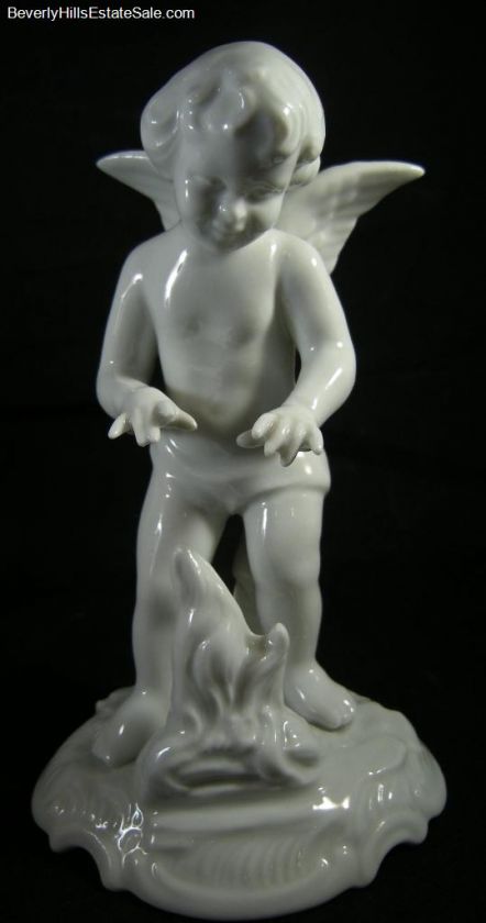 Four Seasons Dresden White Glazed Porcelain Cherubs  