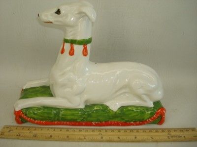 ITALIAN PORCELAIN GREYHOUND DOG MADE IN ITALY NUMBERED  