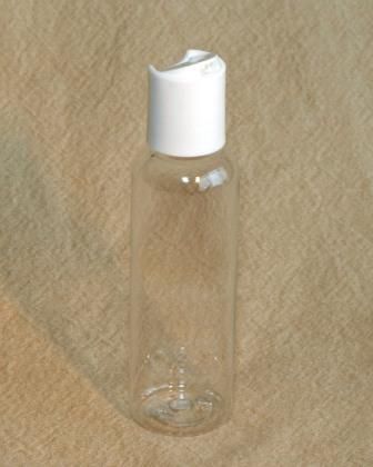 Empty Clear Plastic Lotion Bottles w/ Disc Cap   2oz  