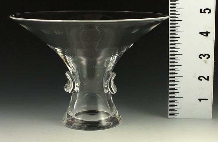 STEUBEN HAND BLOWN CRYSTAL BOUQUET VASE GEORGE THOMPSON  