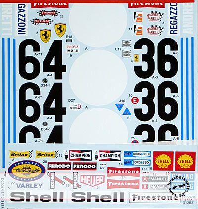 STUDIO27 TRANS DECAL for TAMIYA 1/12 FERRARI 312B 1971 ICKX ANDRETTI 