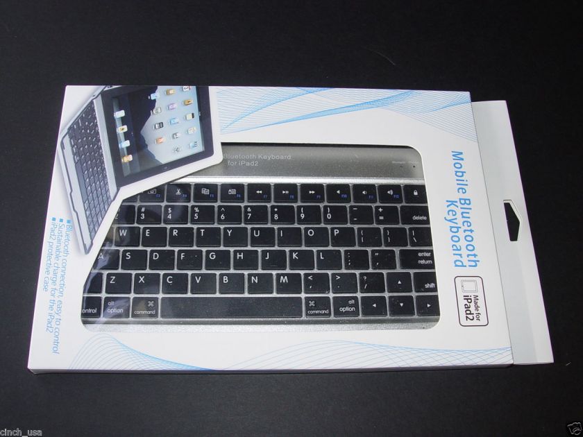 Aluminum Case stand Bluetooth Wireless Keyboard w/450mA polymer 