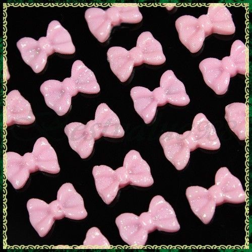 20Pcs 3D Acrylic Bow Tie Butterfly Nail Art Decoration Stickers Decals 