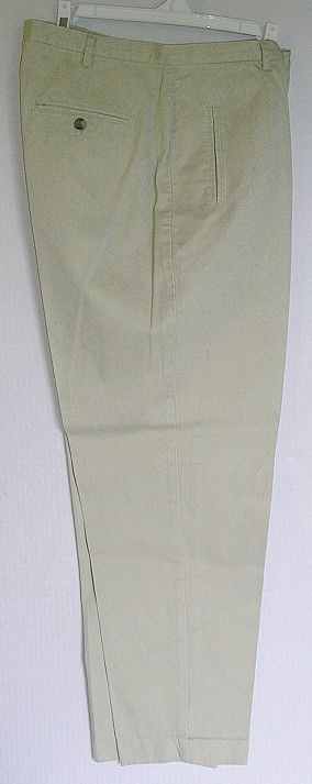 LAURA ASHLEY KHAKI TWILL PANTS UK16 EUR42 US 12 TAPERED  