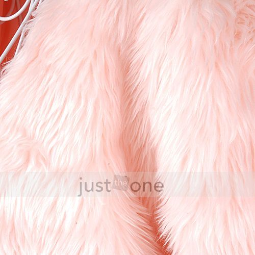 Sweet Chic Women Ladies Fur Imitation Fluffy Warm Winter Coat Jacket 