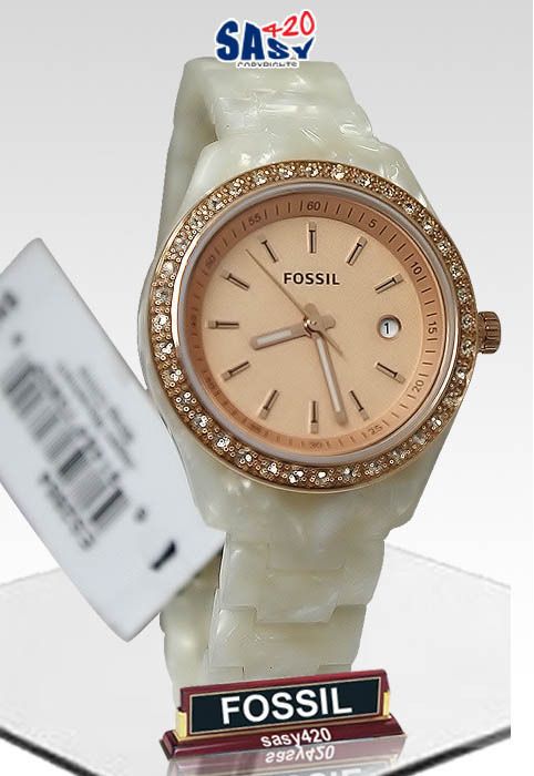   es2864 Mini White Stella Rose Gold Tone Dial Women Watch New  