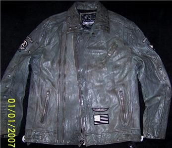 AFFLICTION REBORN MOTORCYCLE GENUINE LEATHER JACKET SIZE XXL NWT 