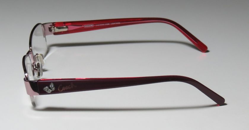  COACH CHEYENNE 1028 47 16 130 ROSE/BURGUNDY EYEGLASS/GLASSES/FRAMES 