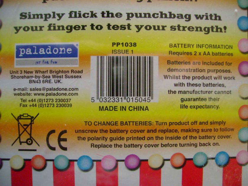   an unopened toy called the finger flick punchbag it s much like the