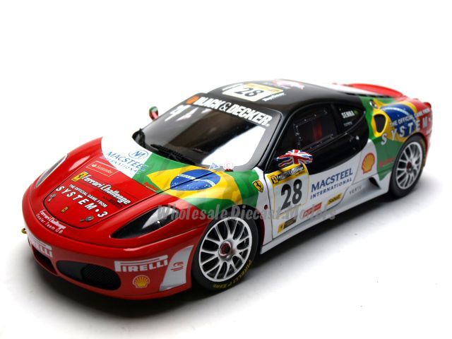 FERRARI F430 CHALLENGE #28 B.SENNA 118 DIECAST ELITE  