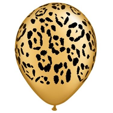   11 BalloonS BIRTHDAY BABY ZOO CHEETAH WILD THINGS & FREE RIBBON